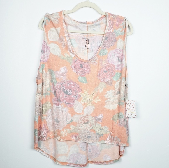We the Free by Free People | Floral Oversized Tank - Picture 1 of 7